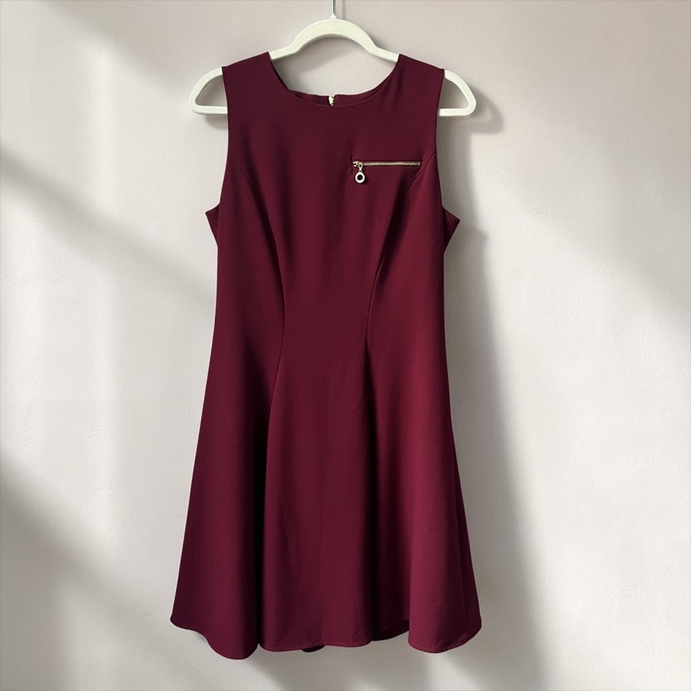 Calvin Klein Dress Women's 10 New NWT Burgundy Classic Office Feminine Holiday